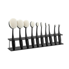 Black Sturdy Clear Acrylic 10 Lattices Cosmetic Display Showing Shelf